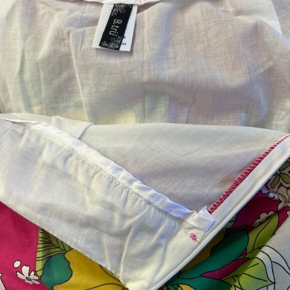 NWOT 60s inspired Floral Bohemian Pink Cotton Skirt - Picture 4 of 5